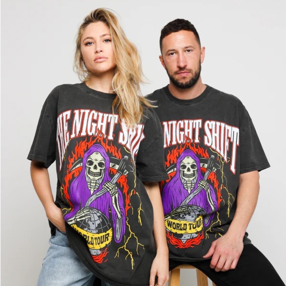 The Night Shift Skull Graphic Tee